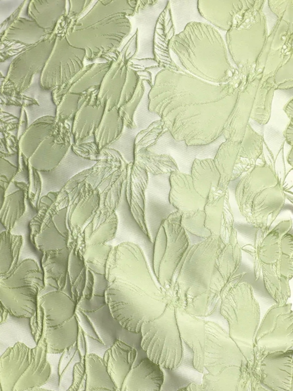 Lulu's Floral Goals Light Green Floral Jacquard Sleeveless Mini Dress Garden - Picture 2 of 8